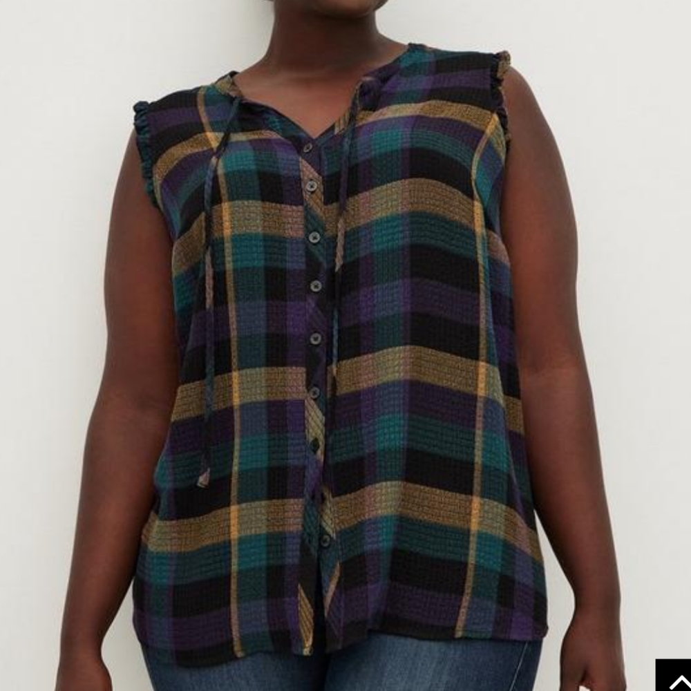 Torrid sz 5 flannel gauze tank top